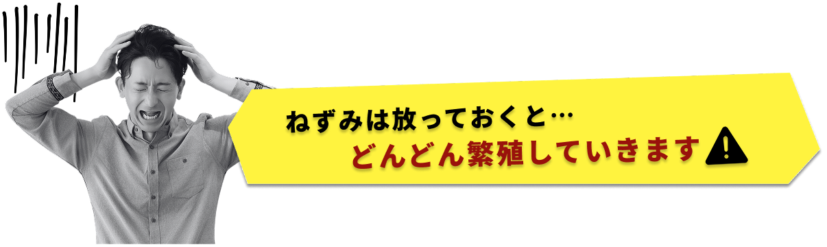 ねずみは放っておくと…どんどん繁殖していきます
