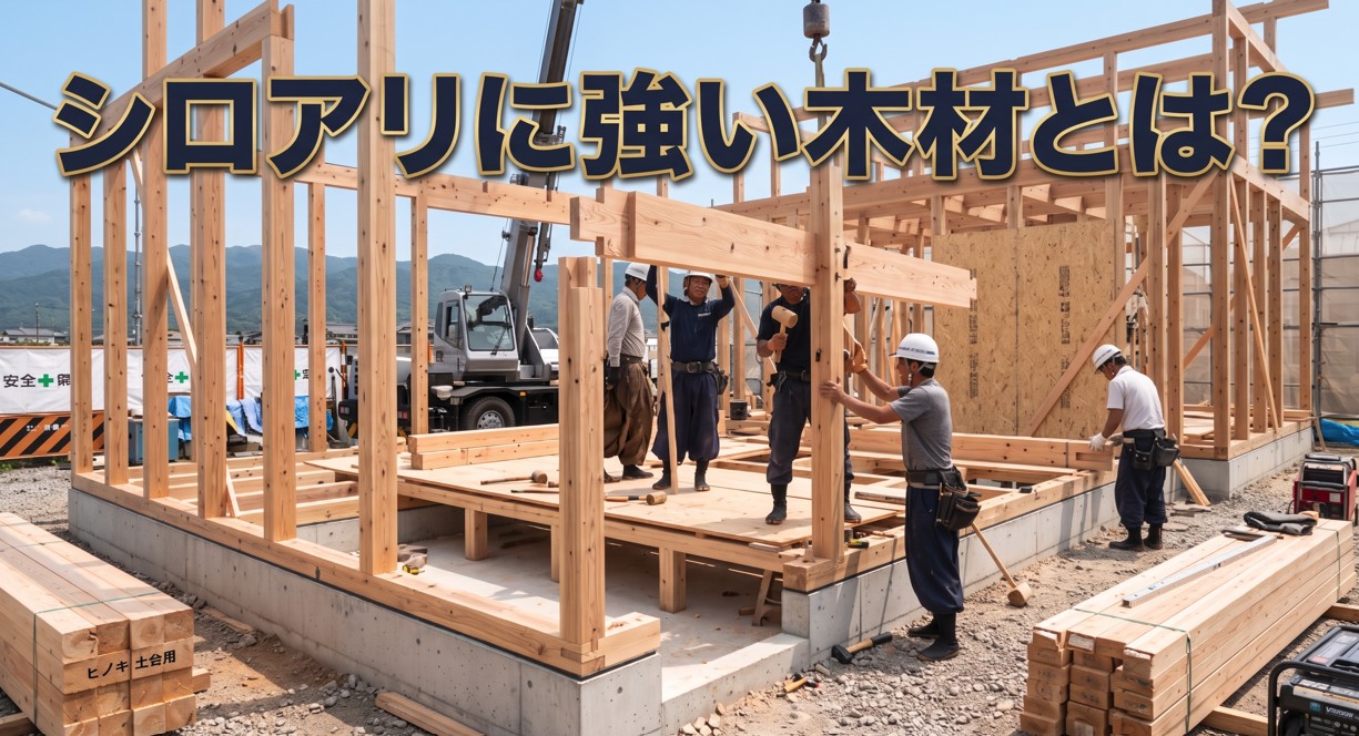 シロアリに強い木材とは？ヒノキ・ヒバ・スギの特徴と「使えば安心」が危険な理由を解説！
